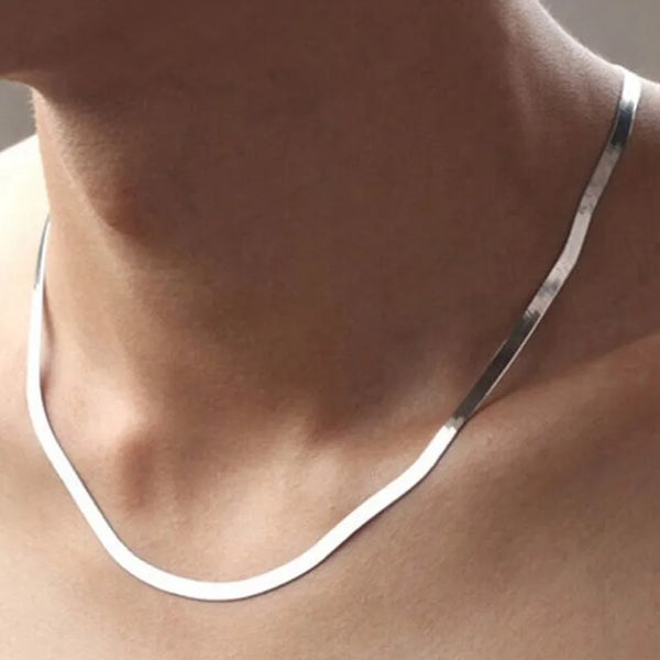 Sterling Silver Flat Chain | 925 Silver Chain | Mavheneke