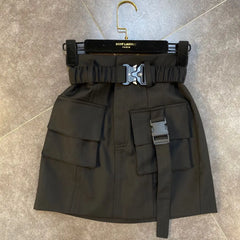 Personality High Waist A Line Pockets Skirts