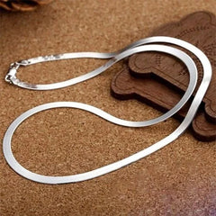 Sterling Silver Flat Chain | 925 Silver Chain | Mavheneke